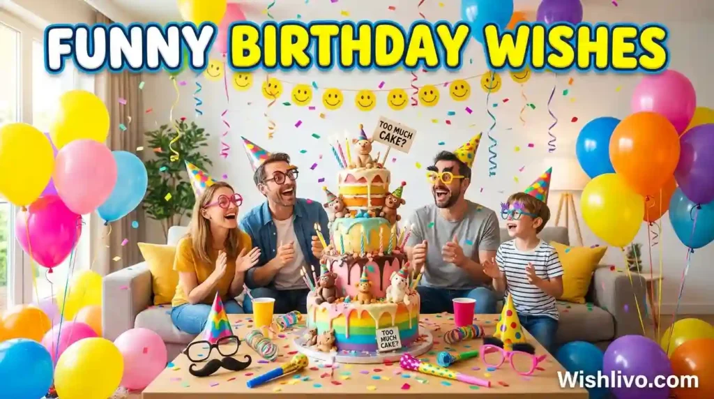 Funny Birthday Wishes With Balloon Cheer