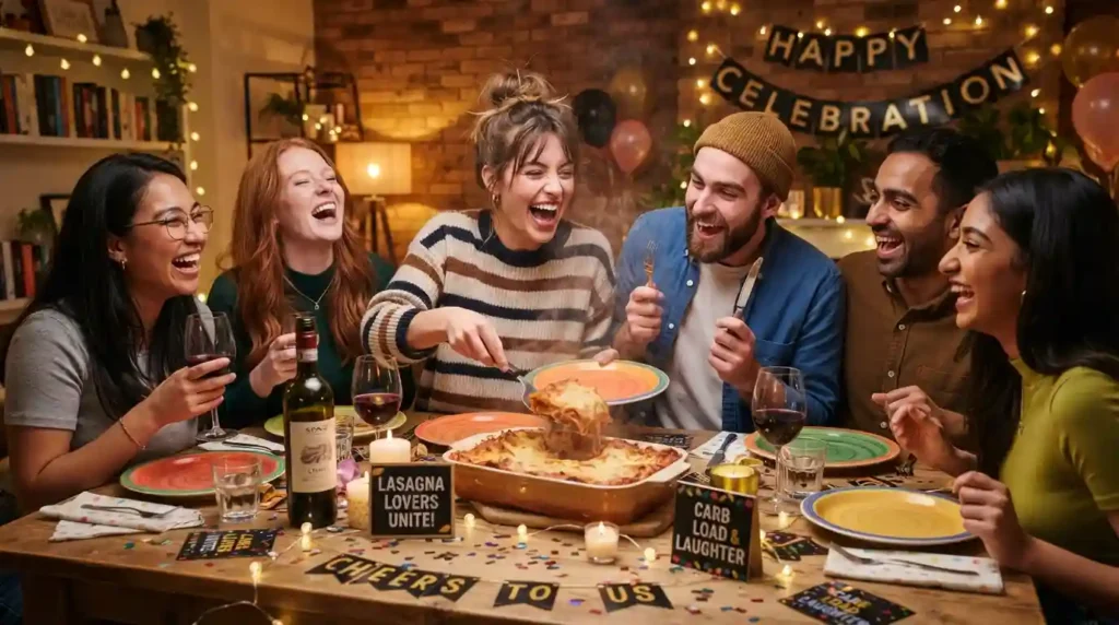 Funny food wishes and playful greetings