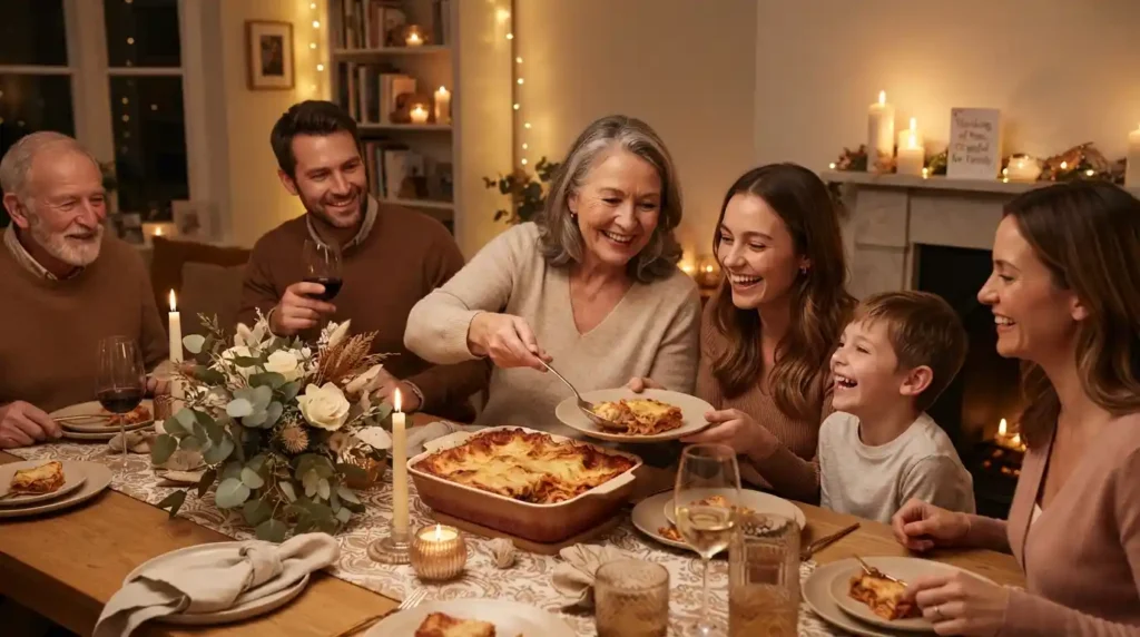 Heartfelt food wishes lasagna for special moments