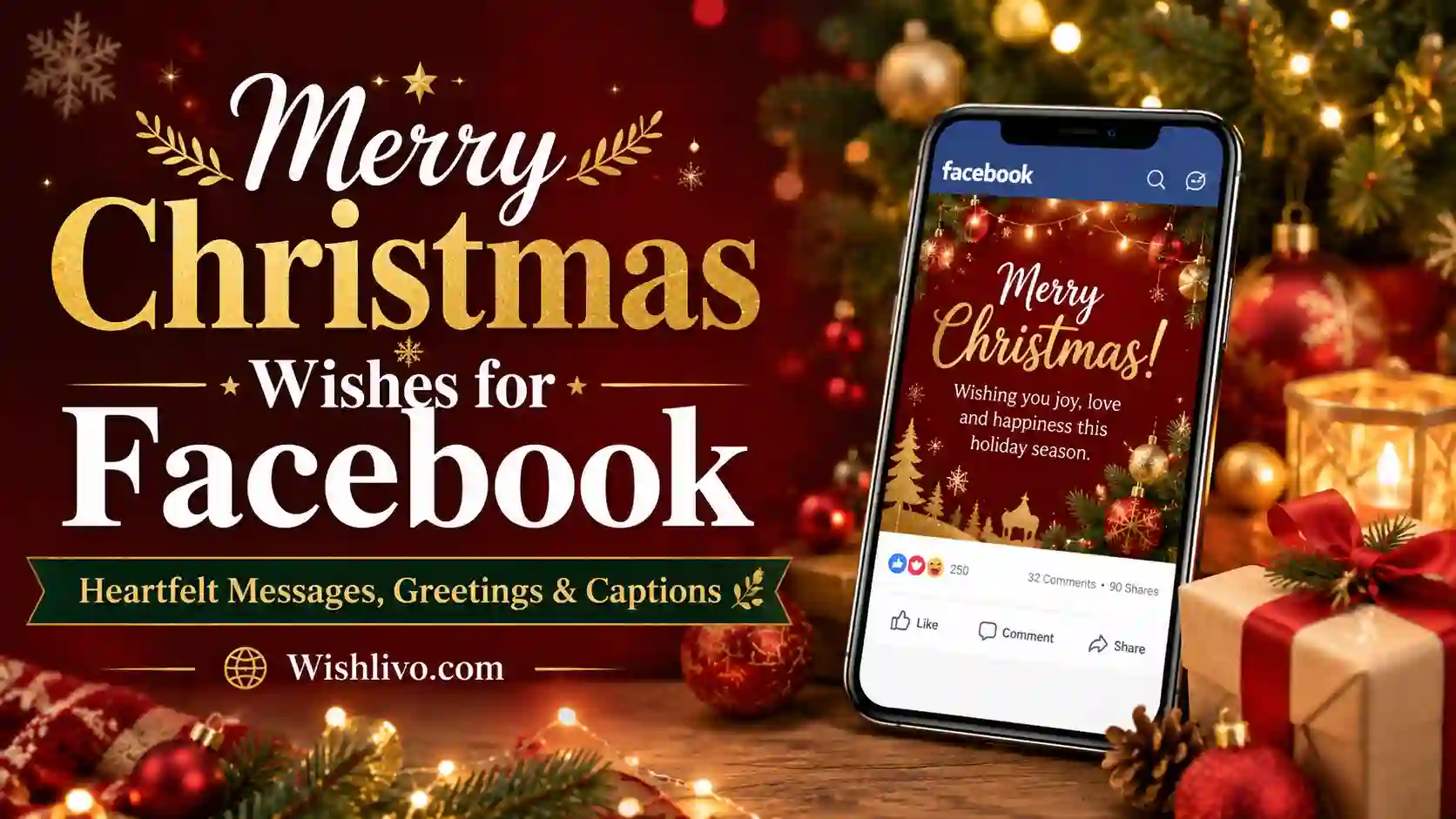 Merry Christmas Wishes for Facebook