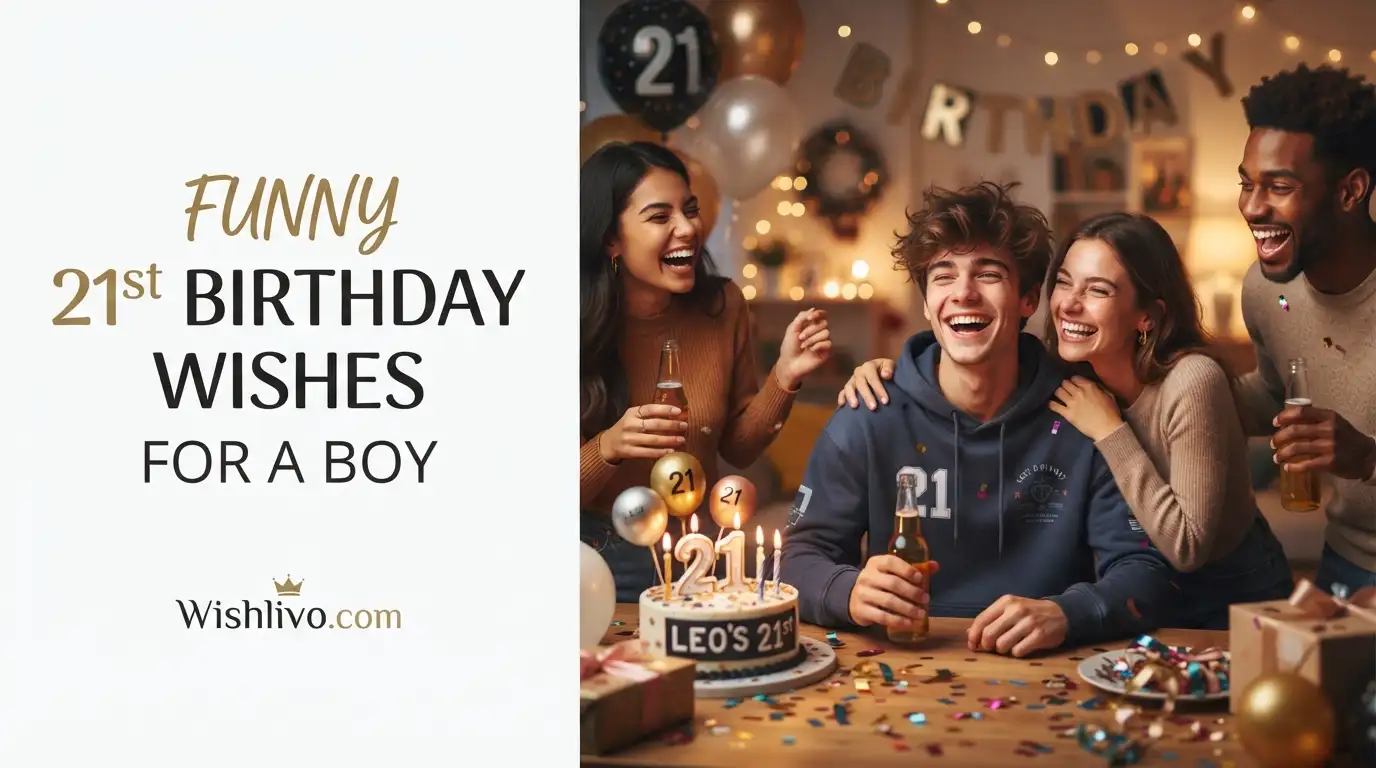 Funny 21st Birthday Wishes for a Boy