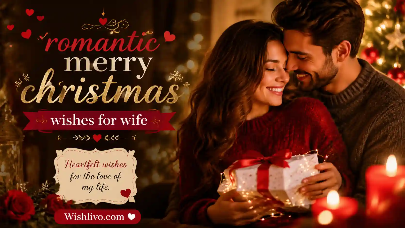 Romantic Merry Christmas Wishes for Wife